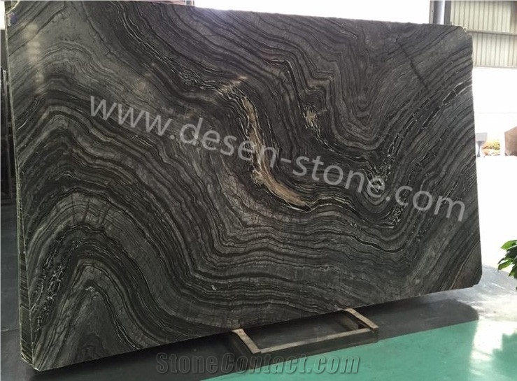 China Silver Wave/Silver Waves/Black Wave Marble Stone Slabs&Tiles