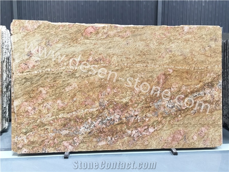 Imperial Gold/Giallo Imperial Yellow Granite Stone Slabs&Tiles Pattern