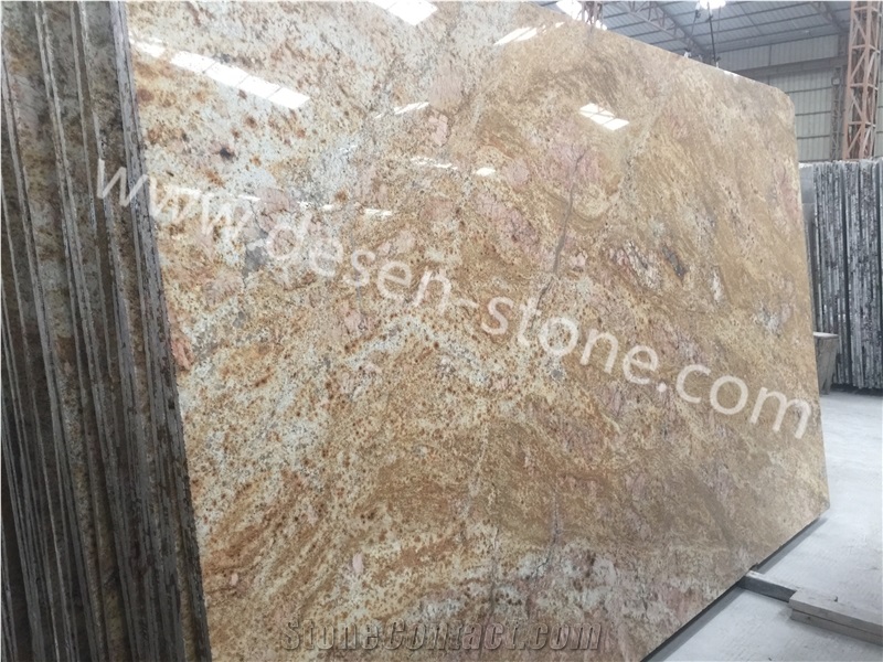 Imperial Gold/Imperial Gold Dust/Royal Gold Granite Stone Slabs&Tiles