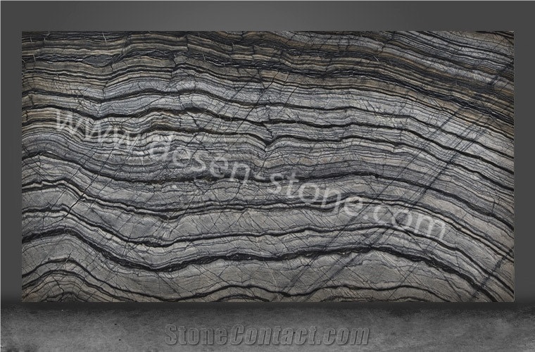 Silver Wave/Silver Wave Brown/Black Wooden Marble Stone Slabs&Tiles