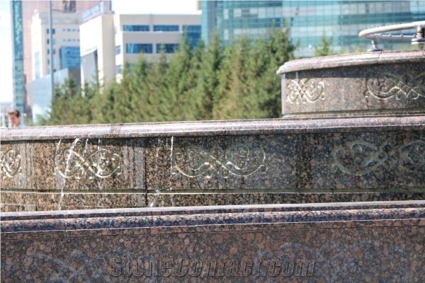 Baltic Brown Product Red Granite Fountain Bench Tiles