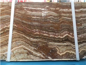 Black Sea Wave Onyx Slab&Tiles Backlight Brown Color