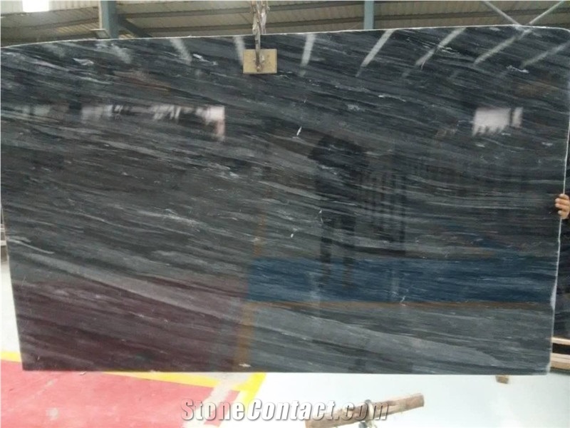 China Cartier Grey Marble Slab Bookmatch Pattern