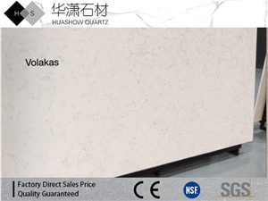 Volakas White Artificial Quartz Stone Slab for Floor&Wall