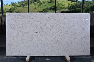 Silk White Quartzite Slabs, Brazil White Quartzite