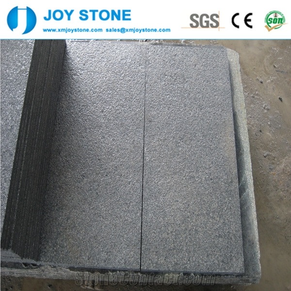Best Price Dark Grey G654 Granite Padang Black Flamed Flooring Tiles