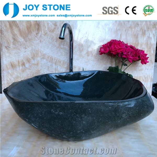 Black River Stone Marble Wash Basin for Bathroom