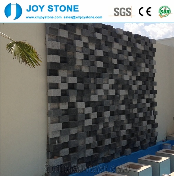 Natural Split G654 Black Driveway Pavers Cube Stone Granite Cheap
