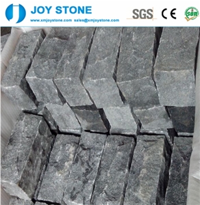 Natural Split G654 Black Driveway Pavers Cube Stone Granite Cheap