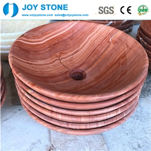 Red Marble for Bathroom Wash Basin Stone Product
