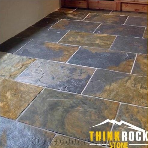 Artificial Rustic Slate Stacked Stone Wall Cladding Floor Tile