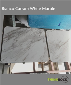 Bianco Cararra White Marble Honeycomb Coffee Table Top