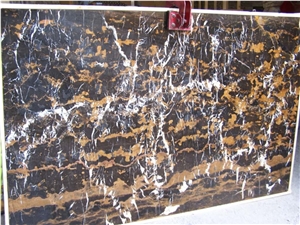Black and Gold Marble Afghanistan Portoro Chinese Supplier