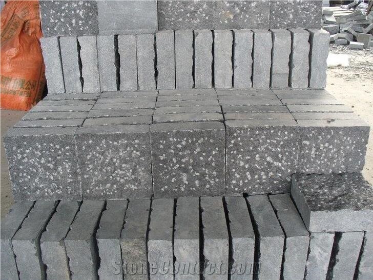 Black Basalt Granite Cobblestone for Paving and Pavement Stones