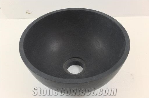Black Basalt Stone Wash Basin Cabinet for Hotel Bathroom