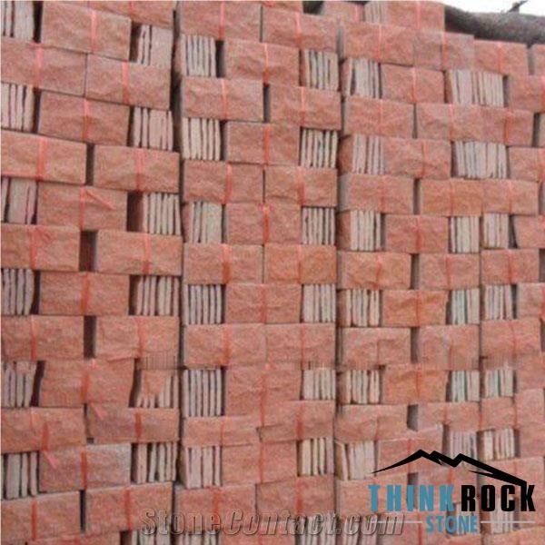 China Argillite Pink Faux Stone Wall