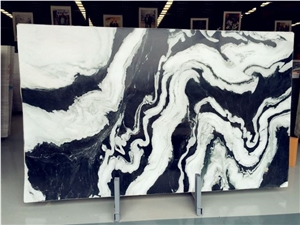 China Panda White Marble Slab Tile Background