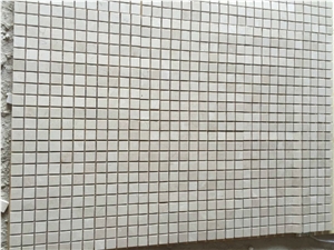 Cream Marfil Marble Mosaic Tile for Wall Cladding Project