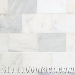 Elegant Polished Carrara White Marble Tiles