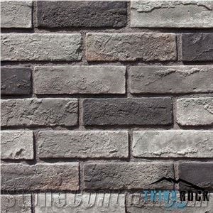 Faux Stone Face Pavers Black Brick Wall Panels