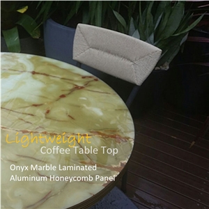 Green Onyx Marble Slab Round Tables