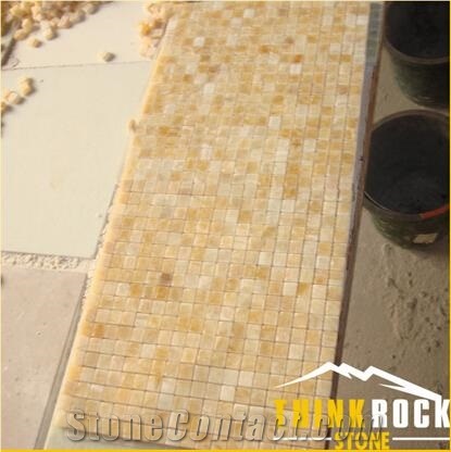Honey Onyx Mosaic Tile for Kitchen Backsplash