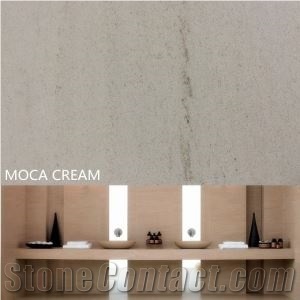 Moca Cream Beige Limestone Tile for Wall Cladding