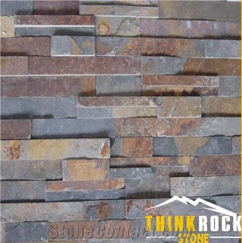 Multicolor Culture Stone Ledge Stone Wall Panels Tile