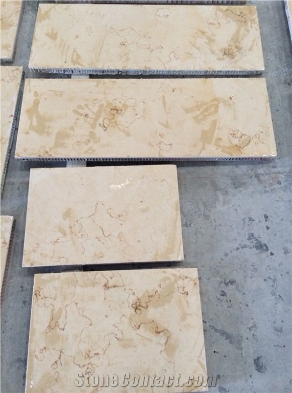 Sunny Beige Marble Honeycomb Panel as Elevator Floor and Wall