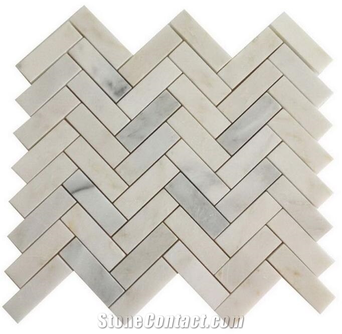 White Marble Mosaic for Floor Tiles