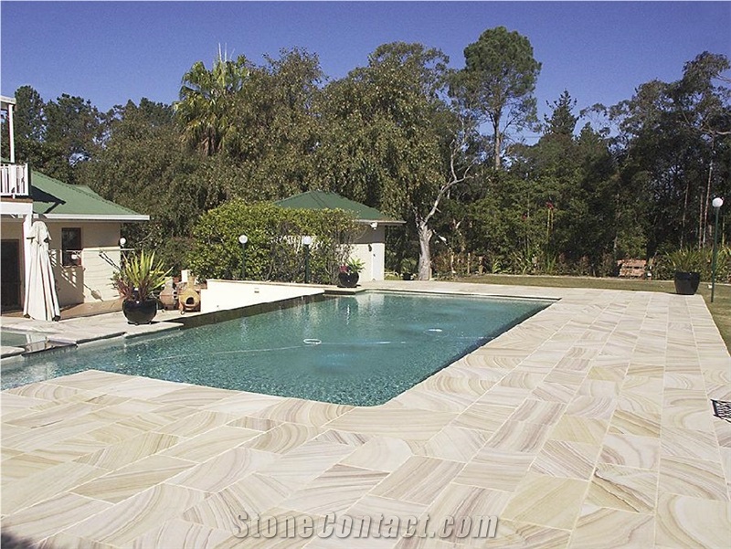 White Pink Sandstone Castle Stone Wall Pavers Manufacture