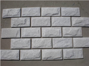 White Quartzite Brick Wall
