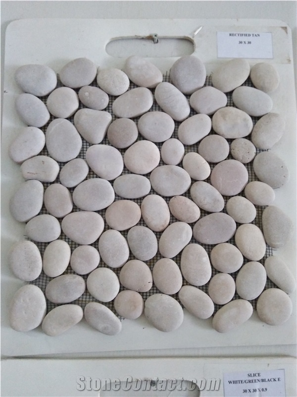 Pebble Mosaic, Sliced Pebbles Mosaic Pattern