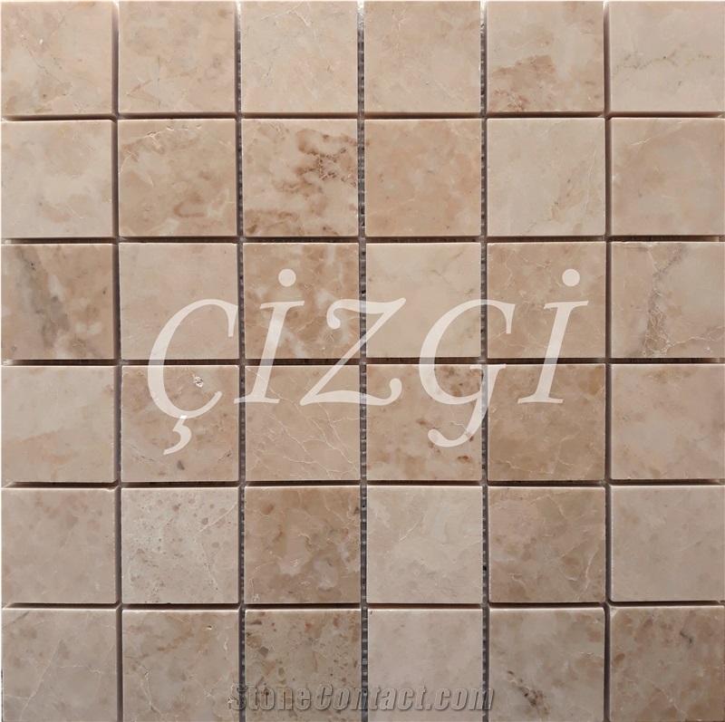Cp021 Cappucino Marble Mosaic, Beige Marble Mosaic