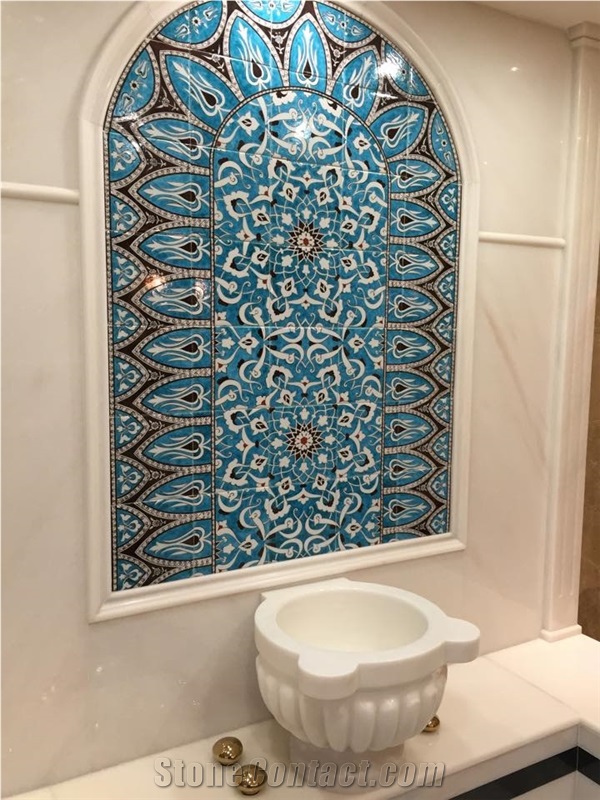 White Marble Turkish Bath Design