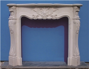 China Marble Fireplace,White Marble Fireplace,Volakas Marble Fireplace