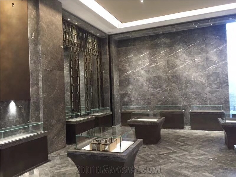 China Romantic Marble,Romantic Grey Slabs,Romantic Grey Marble Project