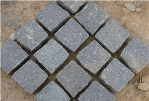 Grey Granite Cube Stone,Grey Stone Pavement,Cobblestone Paving G654