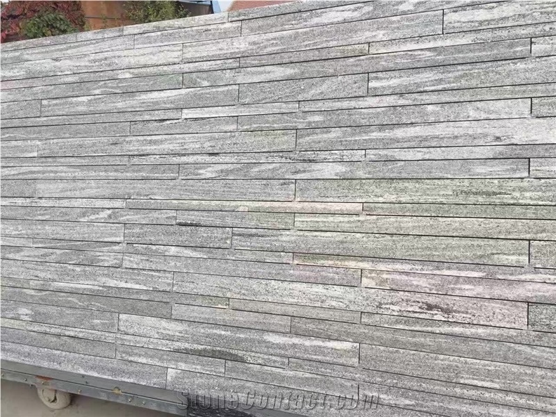 Natural Santiago Grey Granite Stone,Grey Granite with Straight Veins