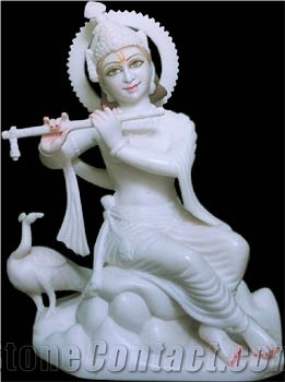 Krishna G Makarana White Marble Statues