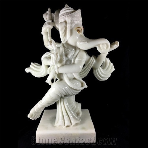 Makrana White Marble Ganesh Statues