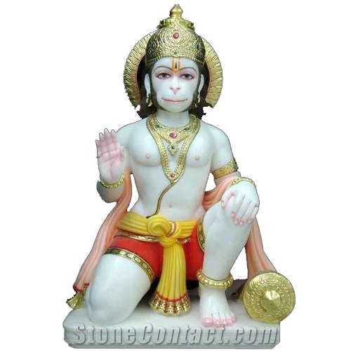 Makrana White Marble Hanuman Ji Statues