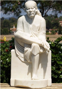Sai Baba White Marble Statue,Human Sculpture