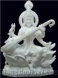Saraswati Mata Makrana White Statues