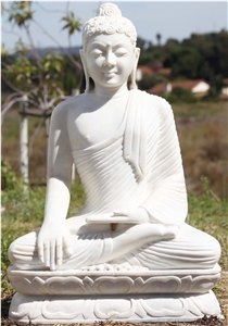 White Marble Budha G Statues