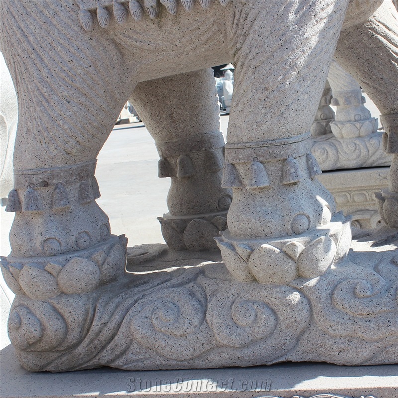 Factory Wholesale Stone Carving Elephant Sculpture