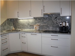 Viskont White Granite Custom Design Kitchen Counter Top