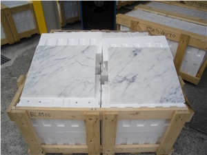 Carrara White Marble Polished Floor Tiles