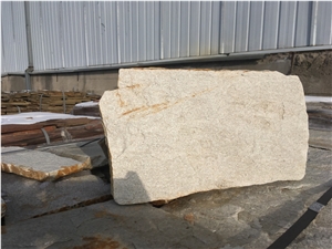 Natural Loose Yellowish-White Gneiss Flagstone for Wall and Floor