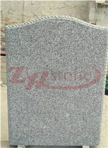 Polished Crystal White Granite Arch Rope Design Simple Gravestone